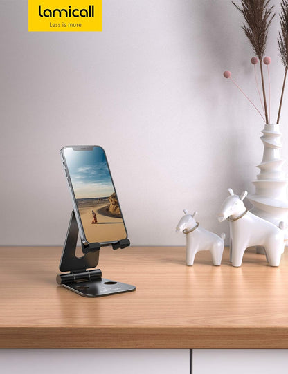 Adjustable Phone Tablet Stand, Playstand for Switch, Foldable Desk Holder Dock, Compatible with Ipad Mini, 9.7'' Ipad Pro Air, Phone 12 Mini 11 Pro Xs Xs Max Xr X 8 7 6 6S plus SE (4-10'')